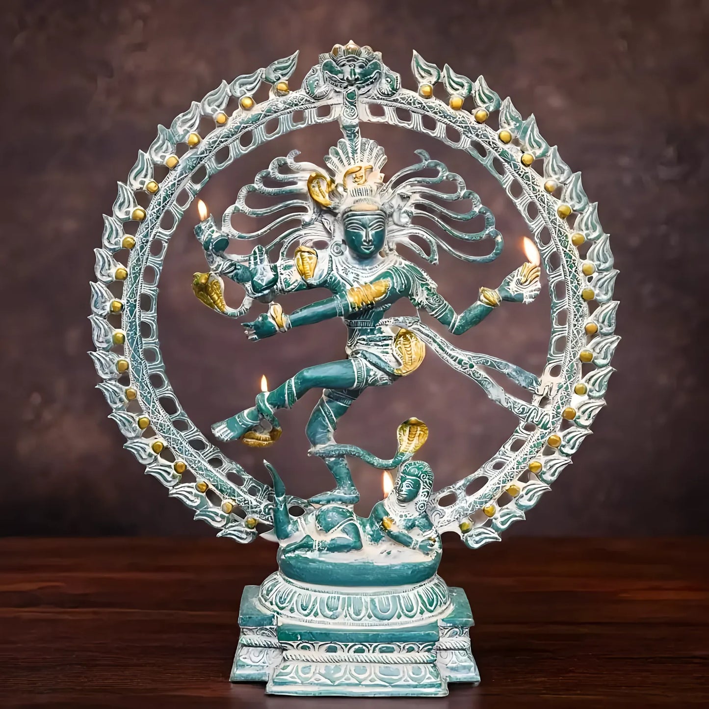 Brassaura™ Fine Brass Lord Shiva Nataraja Statue | Handcrafted Cosmic Dance Idol | Weight 10 Kgs | Height 20 Inches