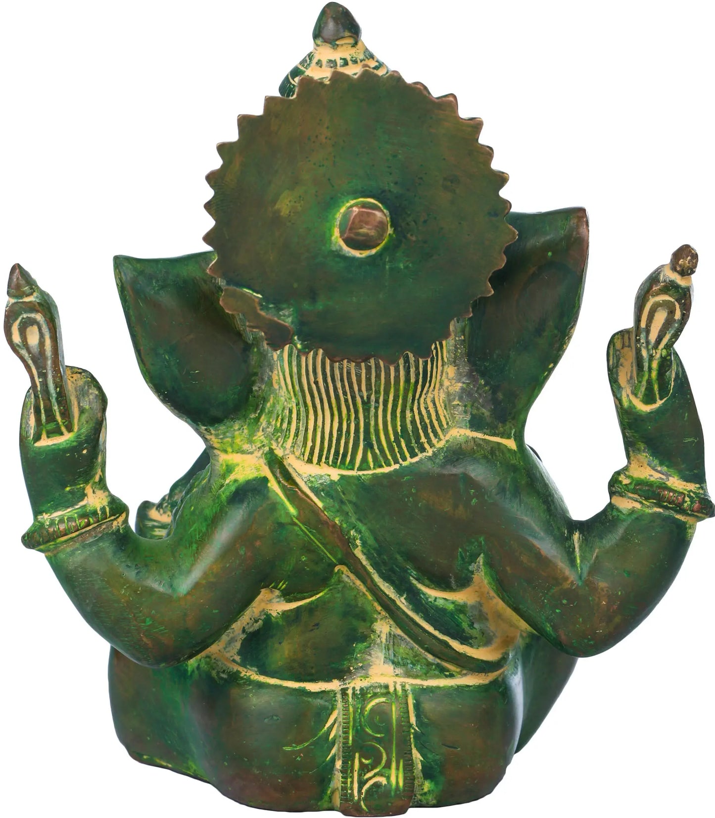 Brassaura™ Small Brass Ganesha Idol for Car Dashboard & Home Temple | 6 Inches | 1.30 kgs