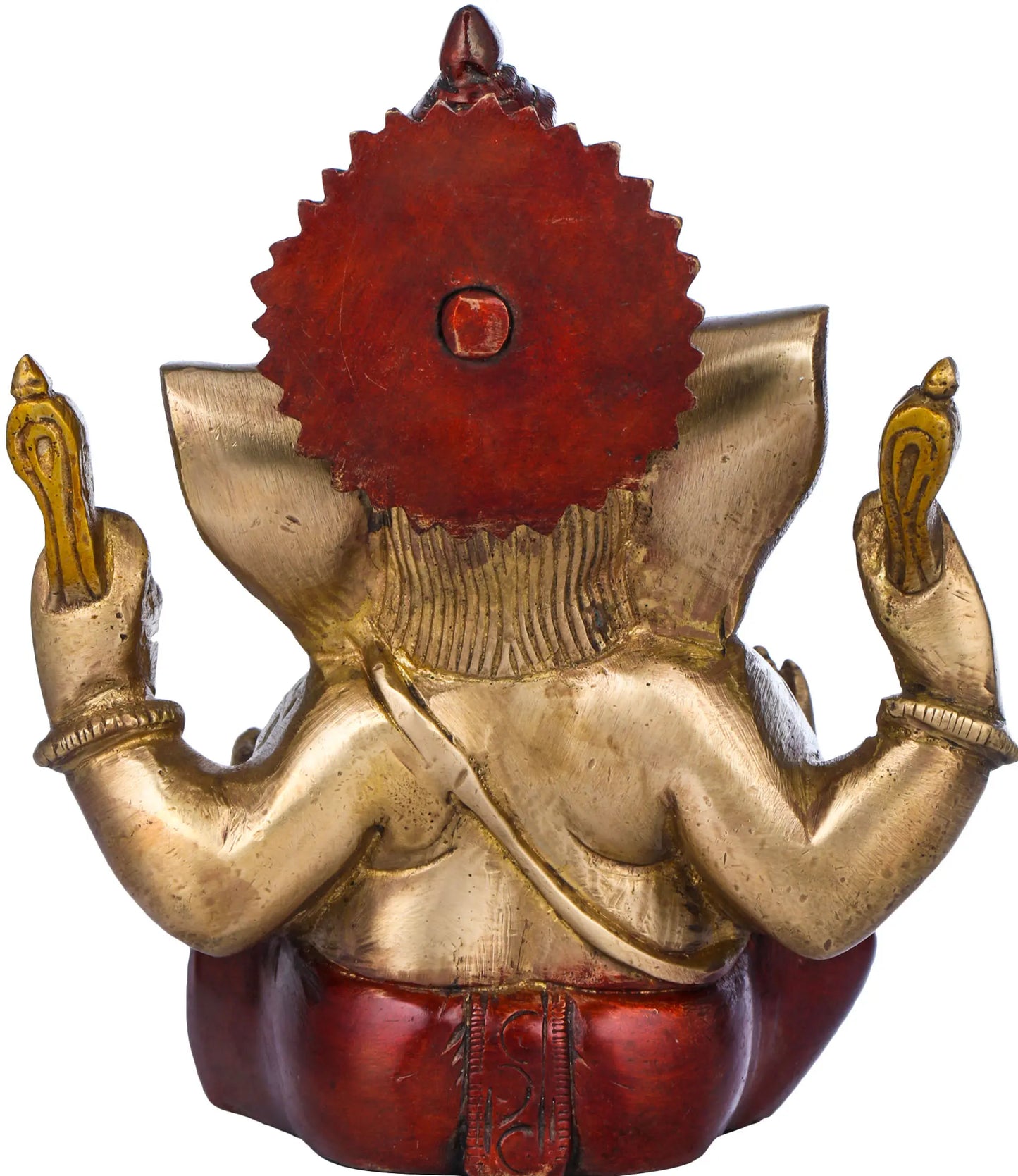 Brassaura™ Small Brass Ganesha Idol for Car Dashboard & Home Temple | 6 Inches | 1.30 kgs