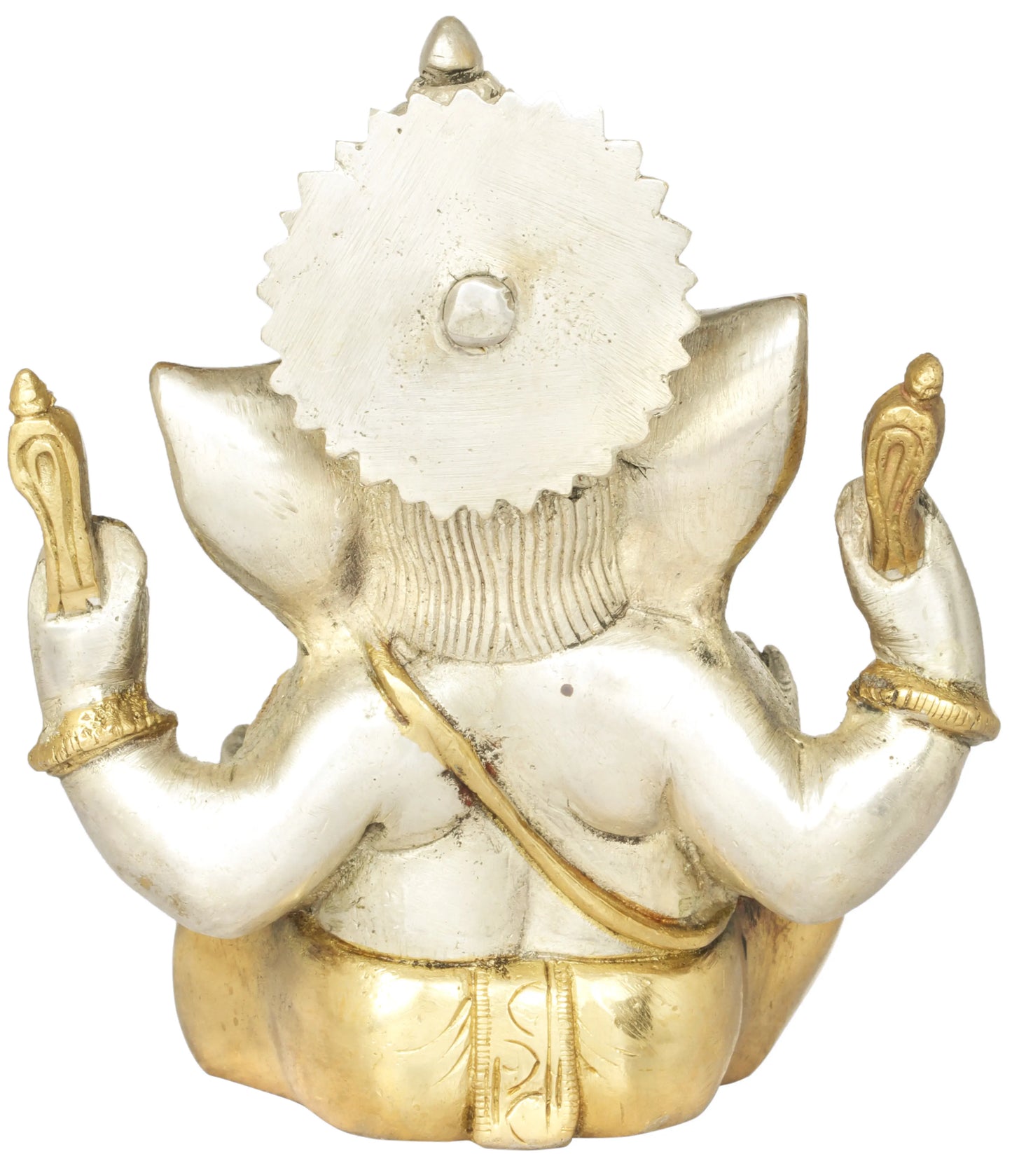 Brassaura™ Small Brass Ganesha Idol for Car Dashboard & Home Temple | 6 Inches | 1.30 kgs