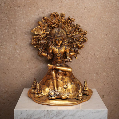 Brassaura™ Spiritual Brass Shiva Murti – Height 11.5 Inches & Weight 5.9 Kgs | Puja Room Accent