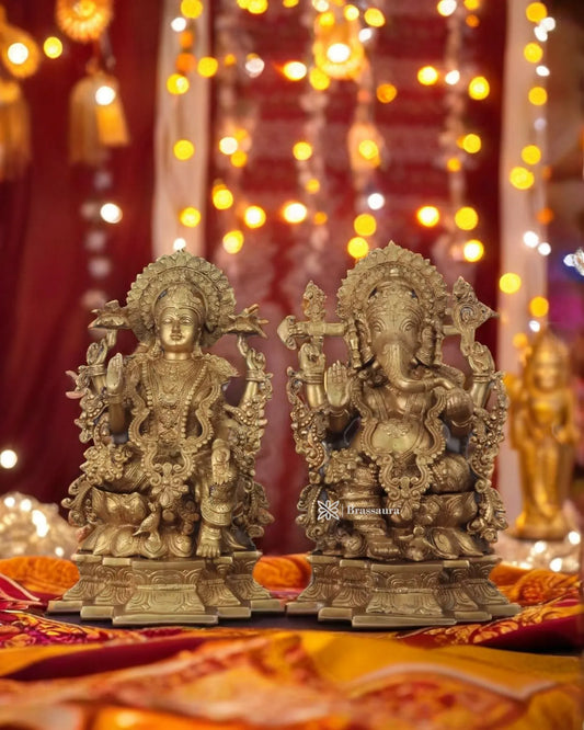 Brass Artistic Lakshmi Ganesh Height 18 Inches & Weight 40 Kgs