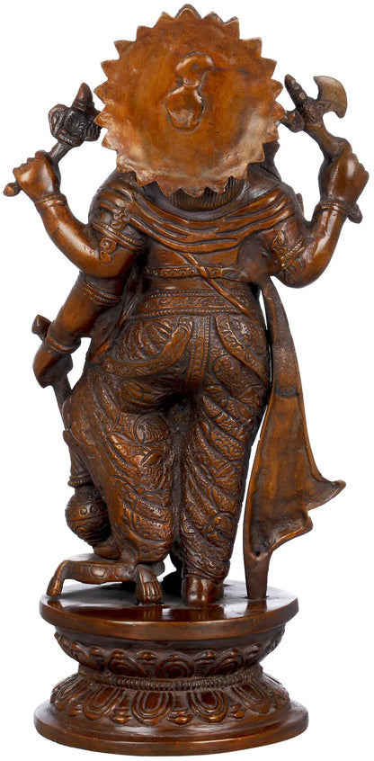 Brassaura™ Lord Ganesha Brass Statue | Height 12 Inches & Weight 3.50 kgs
