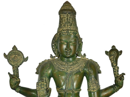 Brassaura® Brass Vishnu Statue | Height 38 Inches & Weight 27.40 kg