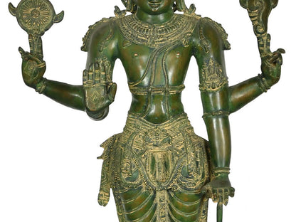 Brassaura® Brass Vishnu Statue | Height 38 Inches & Weight 27.40 kg