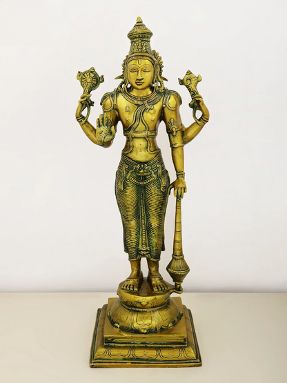 Brassaura® Brass Vishnu Statue | Height 20 Inches & Weight 6.80 kg