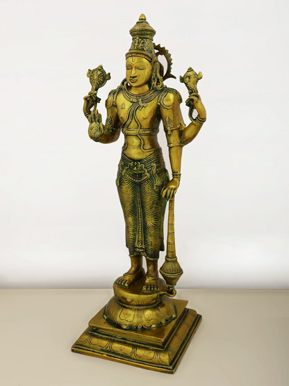 Brassaura® Brass Vishnu Statue | Height 20 Inches & Weight 6.80 kg