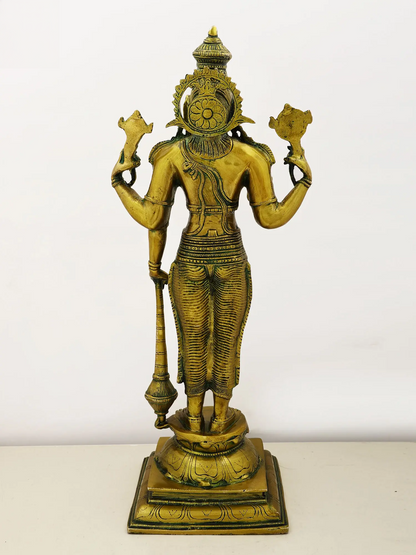 Brassaura® Brass Vishnu Statue | Height 20 Inches & Weight 6.80 kg