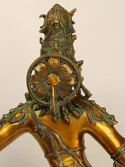 Brassaura® Brass Shiva Statue with Inlay Work | Height 32.09 Inches & Weight 16.30 kg