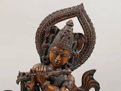 Brassaura® Brass Krishna Statue | Height 25 Inches & Weight 16.10 kg