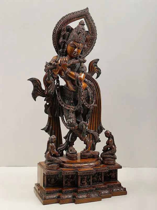 Brassaura® Brass Krishna Statue | Height 25 Inches & Weight 16.10 kg