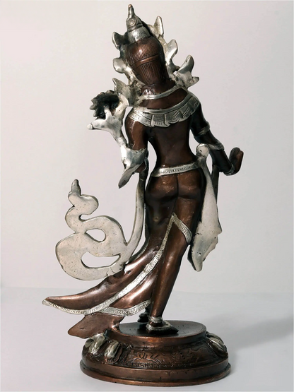 Brassaura® Standing Tara Sculpture | Dual Tone Finish | Height 13.98 Inches & Weight 3.77 kgs