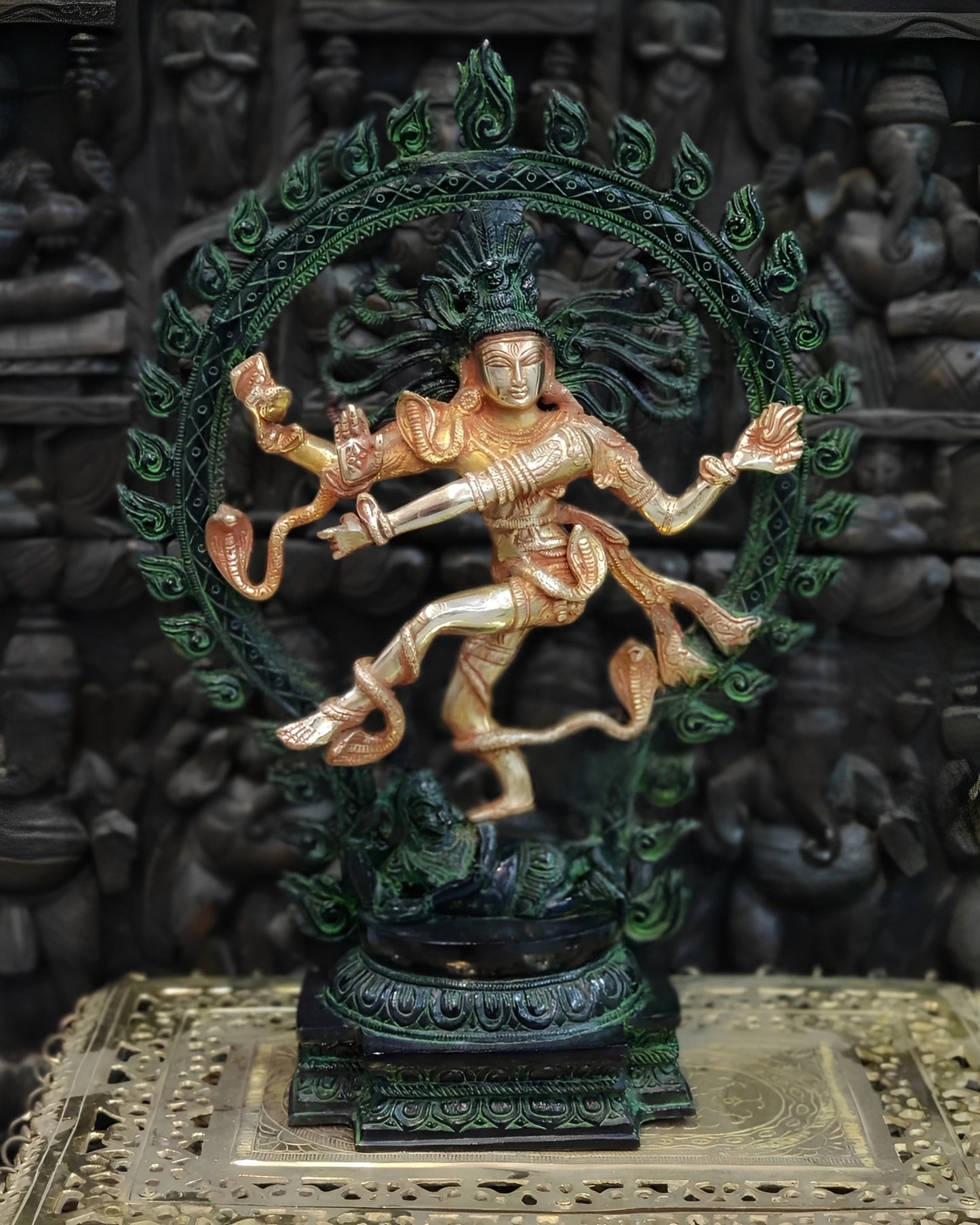 Brassaura™ Handcrafted Brass Lord Shiva Nataraja Statue | Height 21 Inches & Weight 12 Kgs