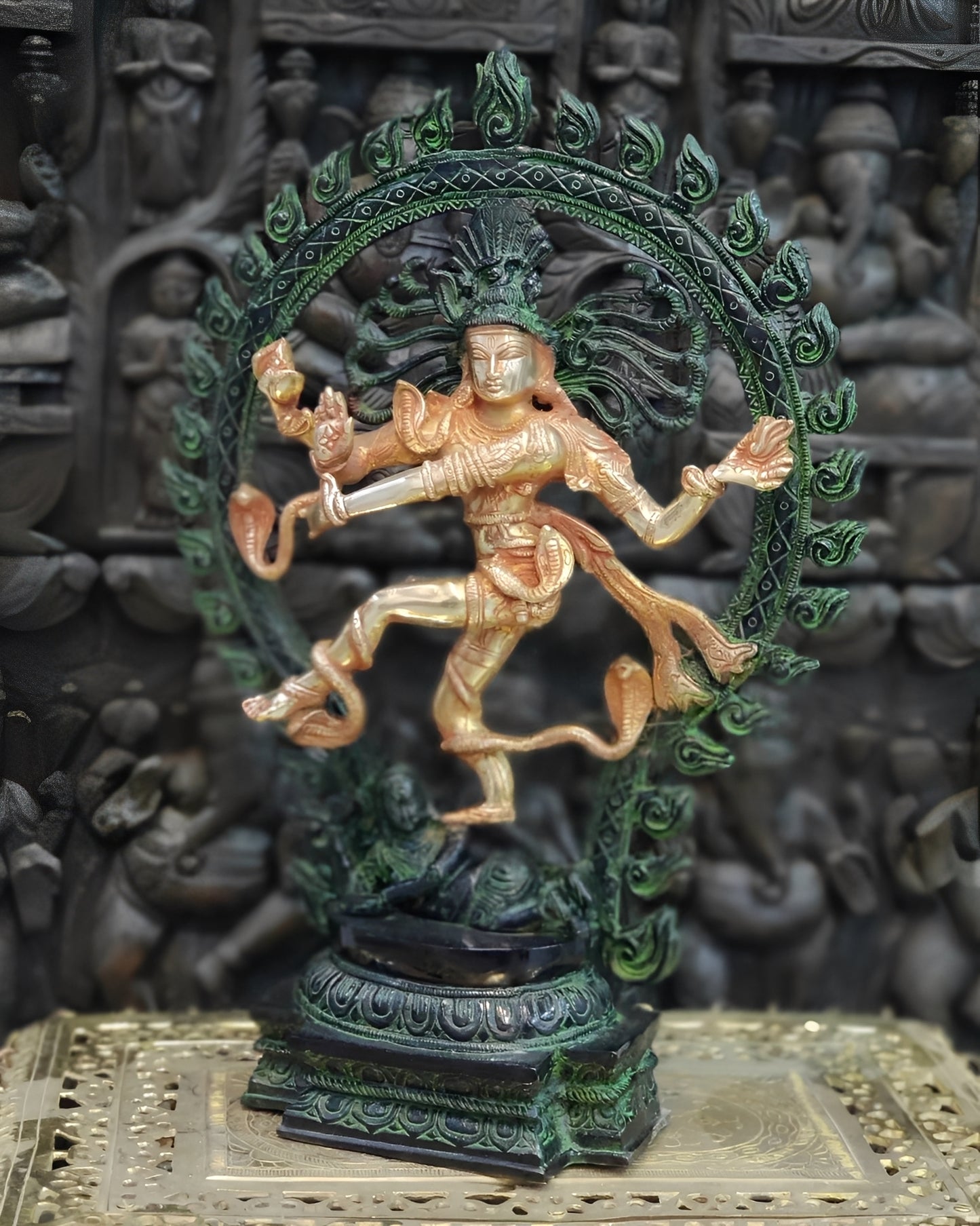 Brassaura™ Handcrafted Brass Lord Shiva Nataraja Statue | Height 21 Inches & Weight 12 Kgs
