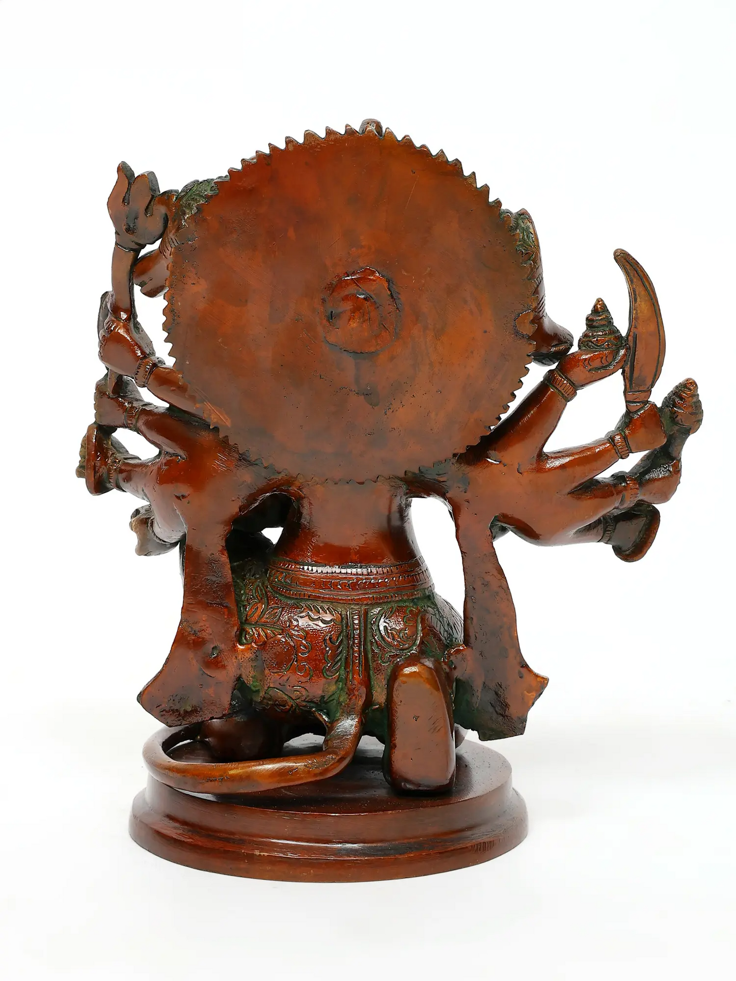 Brassaura® Panchamukhi Hanuman | Pure Brass Sculpture | Height 8.5 Inches & Weight 3.70 kgs