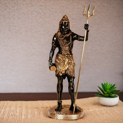 Brassaura™ Artistic Brass Shiva Idol – Height 23.5 Inches & Weight 9.5 Kgs | Classic Hindu Idol