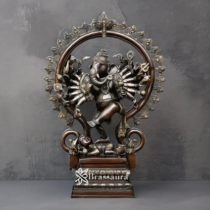 Brassaura™ Brass Ganesha Idol | Height 25.2 Inches & Weight 20.53 Kgs