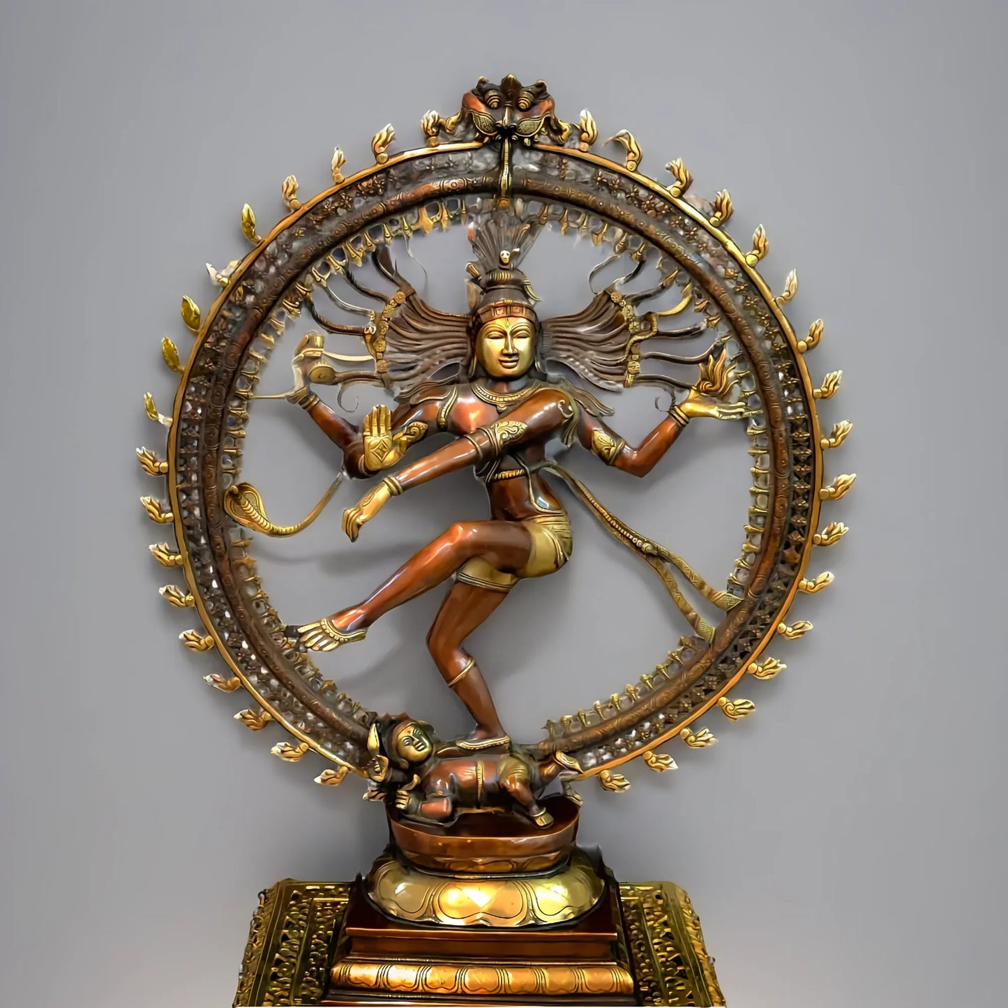 Brassaura™ Large Handcrafted Superfine Brass Nataraja Statue | Height 36 Inches & Weight 36 Kgs | Temple & Home Décor