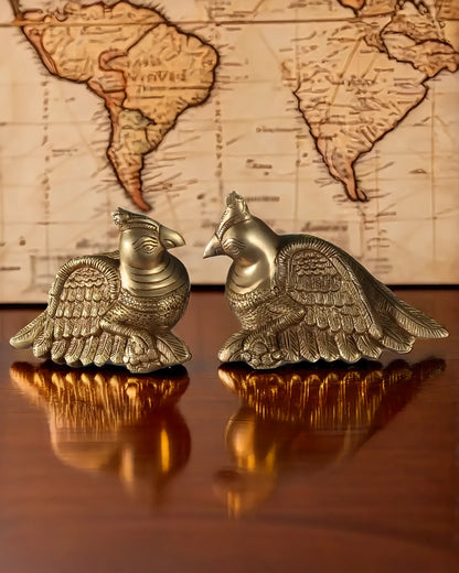 Brassaura™ Brass Parrot Pair – Weight 1.8 Kgs