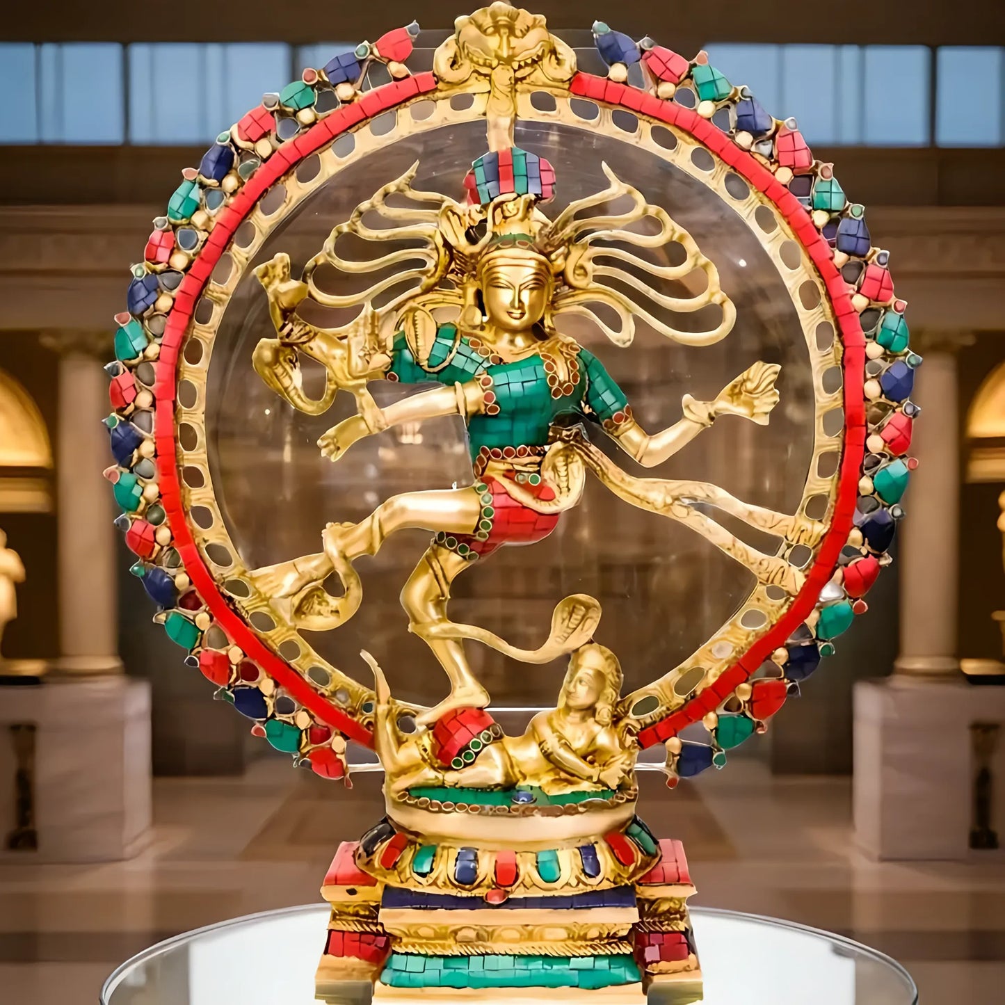 Brassaura™ Brass Lord Shiva Nataraja Statue | Handcrafted Cosmic Dance Idol | Height 20.5 Inches & Weight 10 Kgs