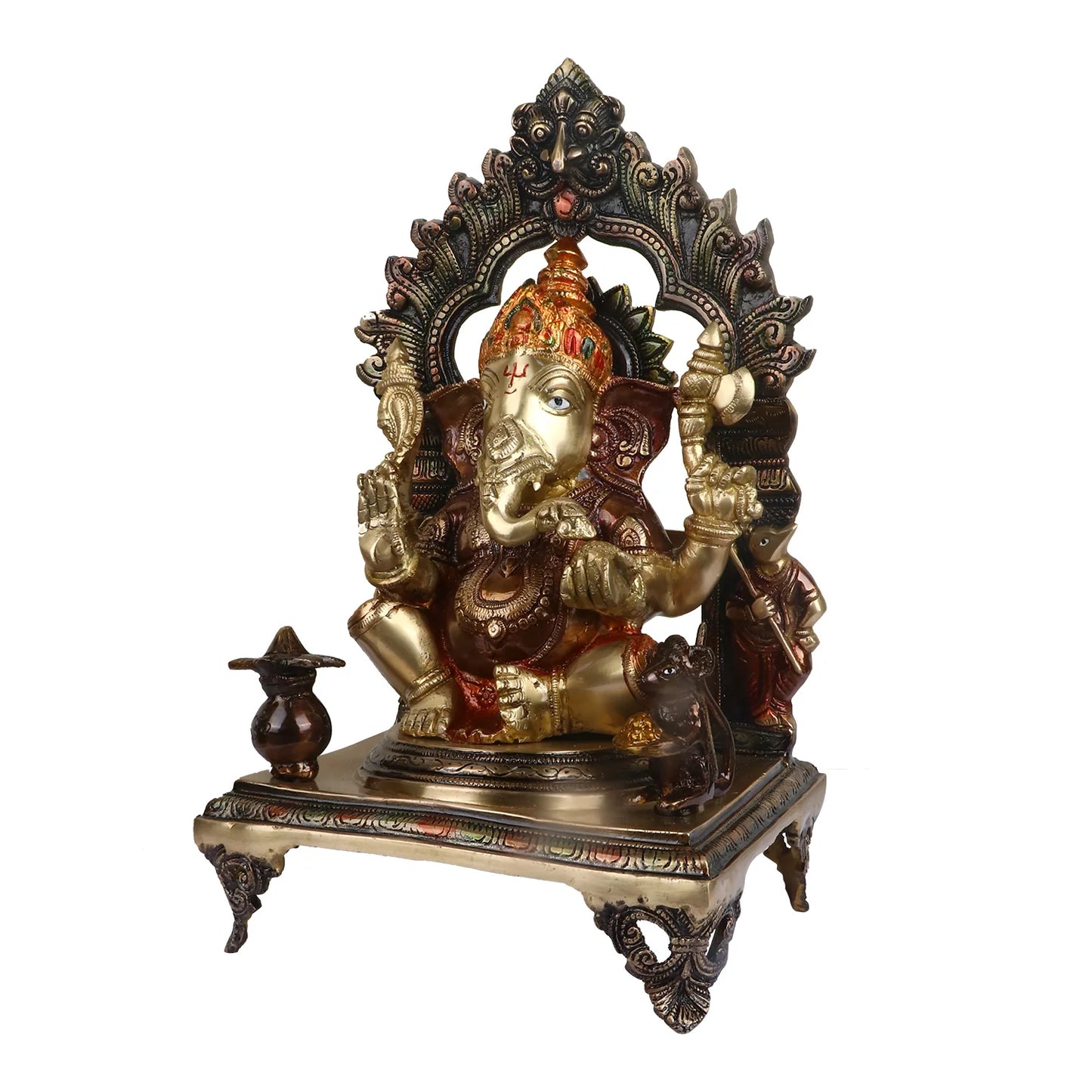Brassaura® Brass Ganesha Statue | Height 17.25 Inches