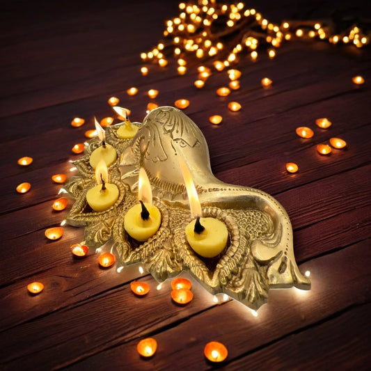 Brass Vishnu Diya Shank for Home and Decor Weight .8 Height 7 cm