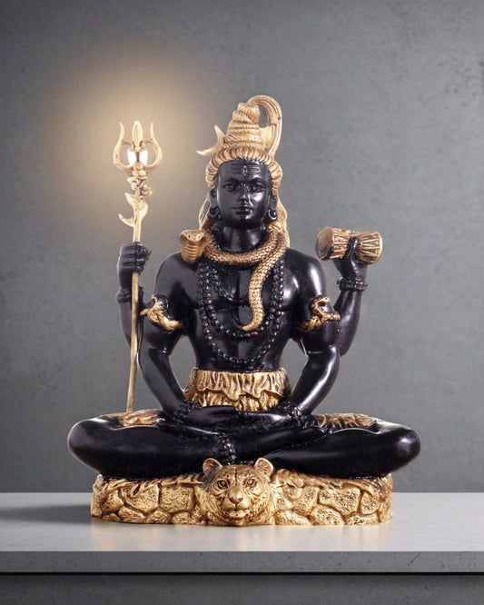 Brassaura™ Brass Shiva Idol – Height 6 Inches & Weight 2.5 Kgs | Hindu God Statue