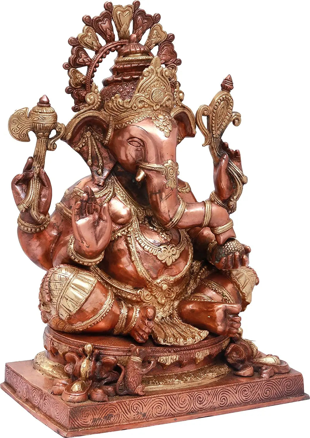 Brassaura™ Majestic Seated Lord Ganesha | Height 20 Inches & Weight 21 kgs