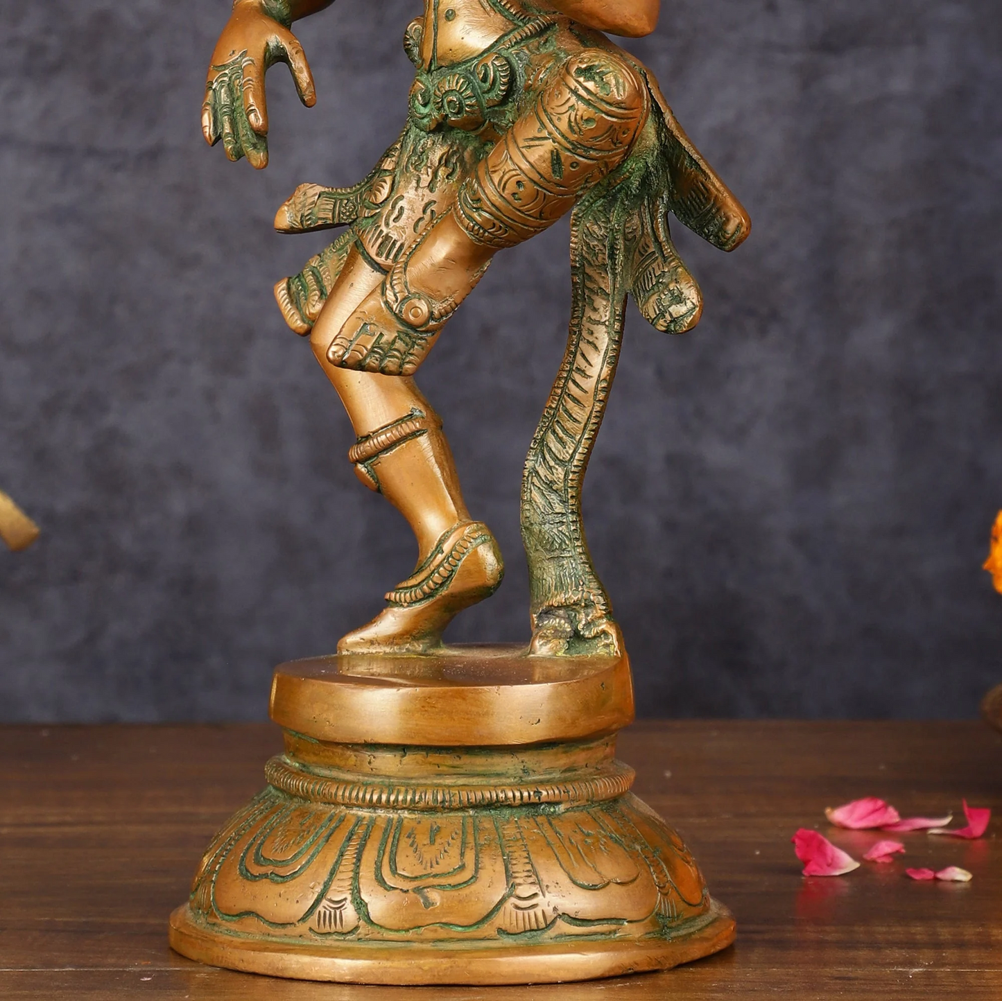 Brassaura™ Handcrafted Brass Ardhanarishvara Statue | Height 12 Inches & Weight 3.25 Kgs