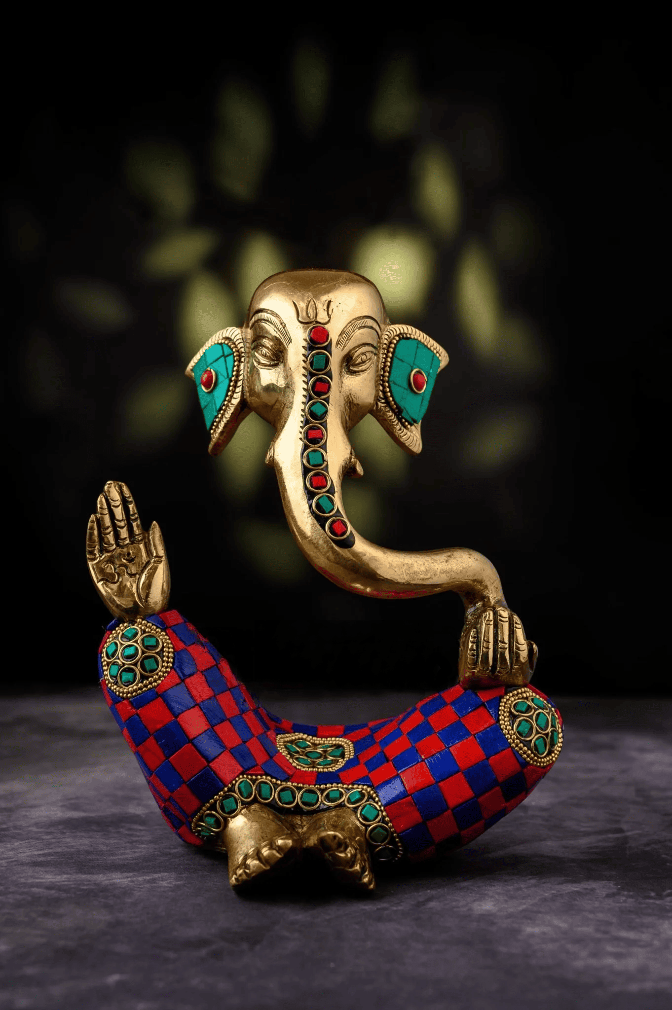 Brassaura® Brass Lord Ganesha Idol for Home & Office Décor | Height 8.5 Inches