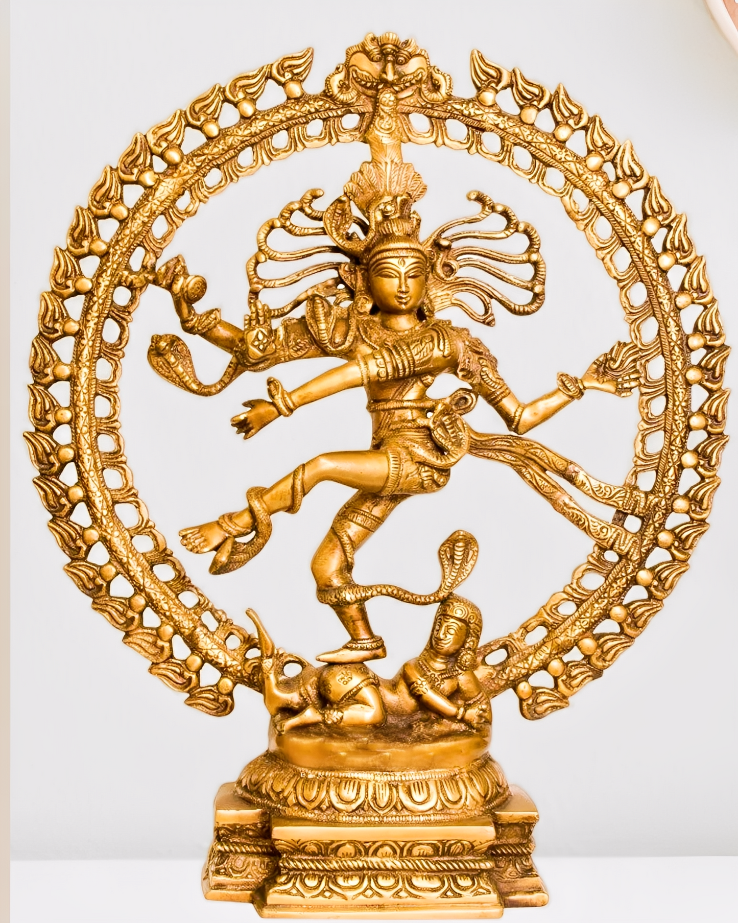 Brassaura™ Handcrafted Fine Brass Nataraja Statue | Lord Shiva Cosmic Dance | Height 20.5 Inches | Weight 10 Kgs
