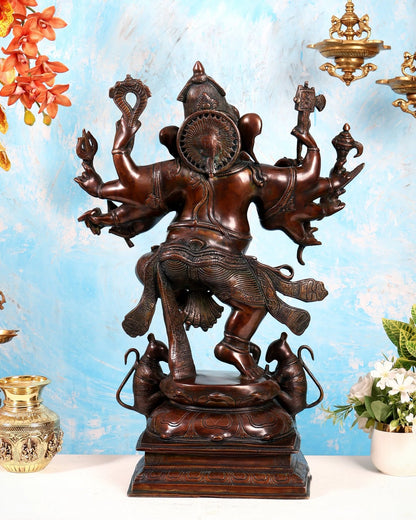 Brassaura® Brass Dancing Ganesha Statue | Height 26 Inches