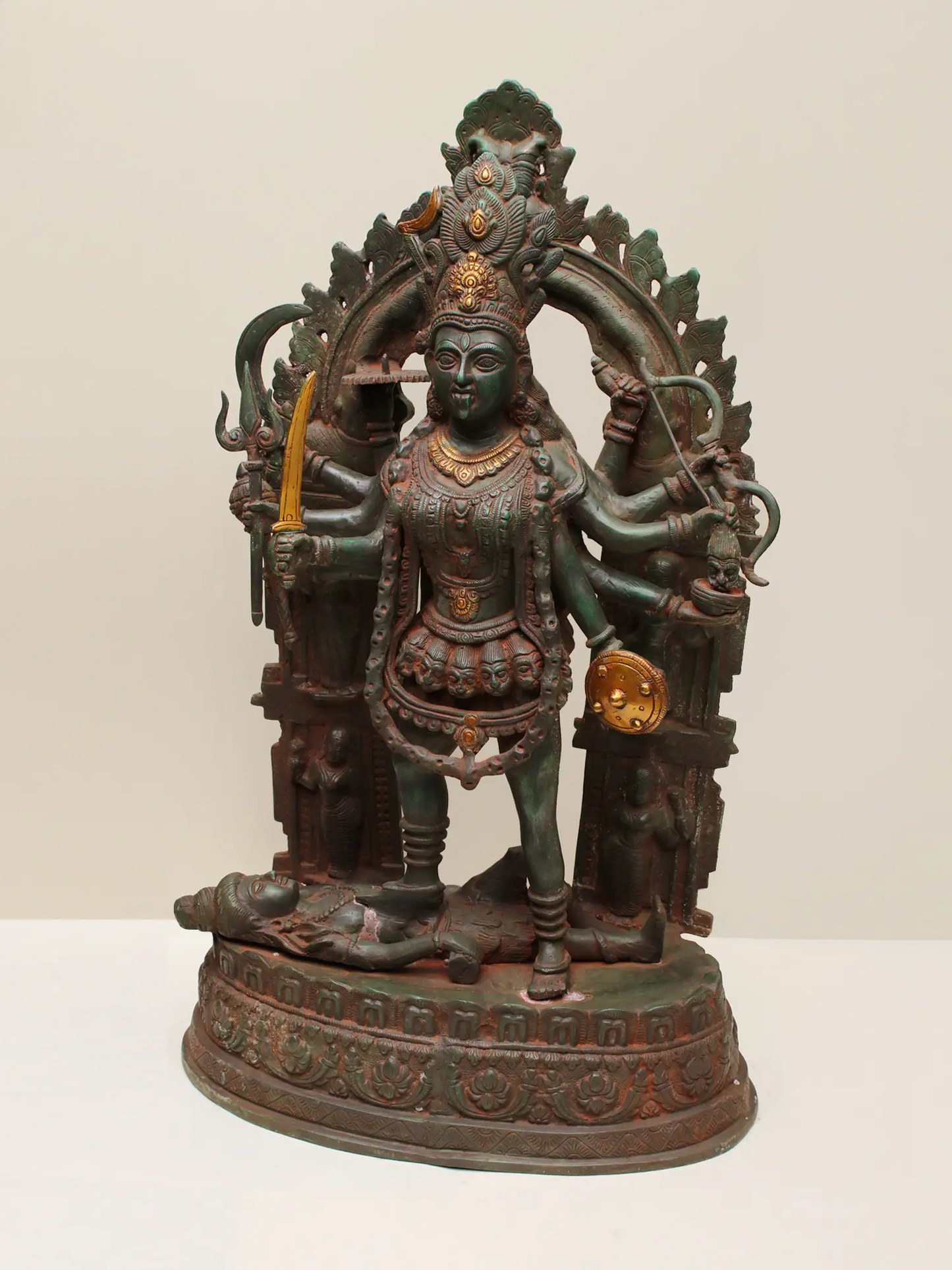 Brassaura® Brass Goddess Kali Statue | Height 28 Inches & Weight 28 kg