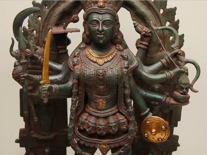 Brassaura® Brass Goddess Kali Statue | Height 28 Inches & Weight 28 kg