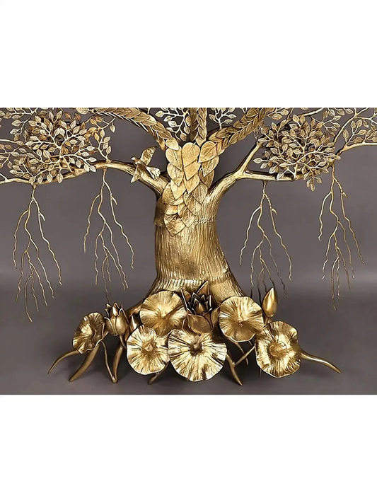 Brassaura® Brass Tree of Life Kalpvriksha Statue | Height 75.00 Inches & Weight 60.30 kg