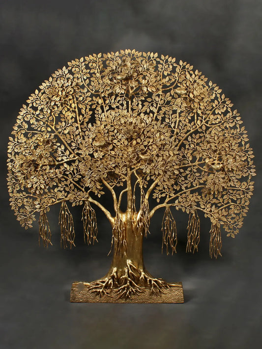Brassaura® Brass Tree of Life Kalpvriksha Statue | Height 57.48 Inches & Weight 69.44 kg