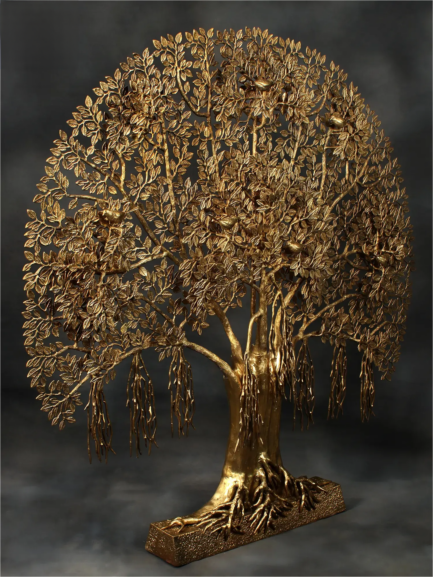 Brassaura® Brass Tree of Life Kalpvriksha Statue | Height 57.48 Inches & Weight 69.44 kg