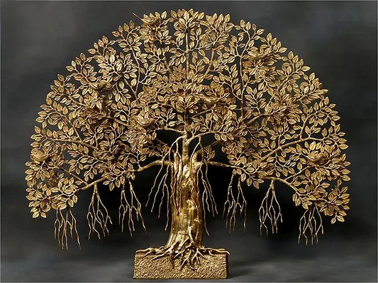 Brassaura® Brass Tree of Life Kalpvriksha Statue | Height 37.99 Inches & Weight 28.06 kg