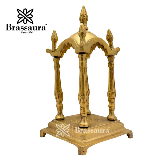Brassaura™ Brass Temple Statue – Height 10.4 Inches & Weight 2.2 Kgs | Handcrafted Temple Sculpture