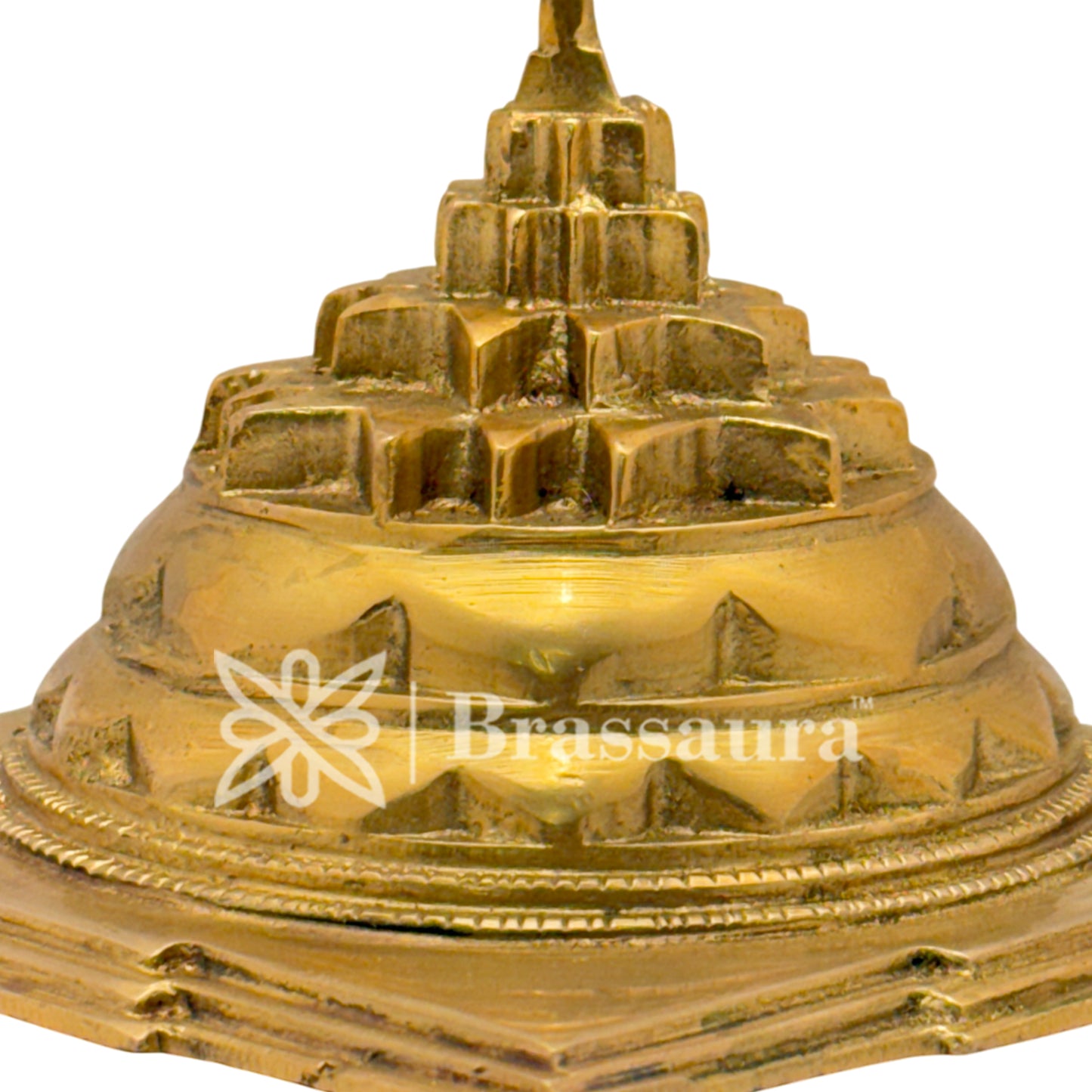 Brass Shaligram Yantra Idol for Home and Decor Weight 1 Kg Height 8 cm