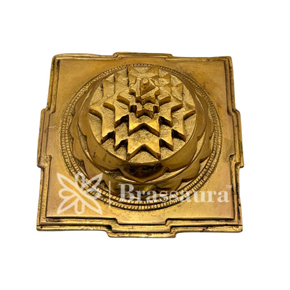 Brass Shaligram Yantra Idol for Home and Decor Weight 1 Kg Height 8 cm