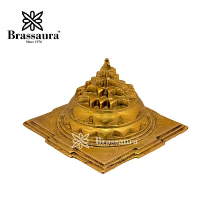 Brass Shaligram Yantra Idol for Home and Decor Weight 1 Kg Height 8 cm