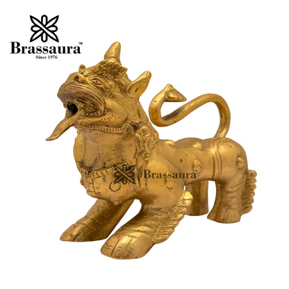 Brass Foo Dogs Idol for Home and Decor Weight 2 Kg Height 12 cm