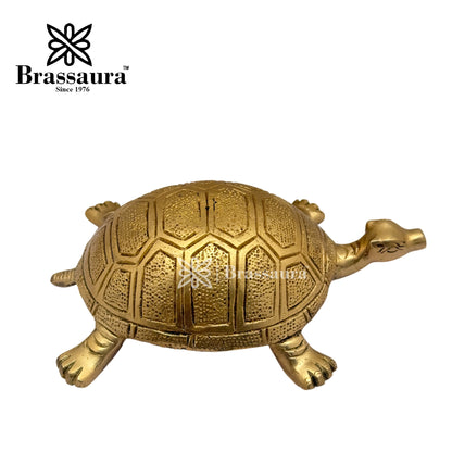 Brass Turtle Idol for Home and Decor Weight 1 Kg Height 5 cm