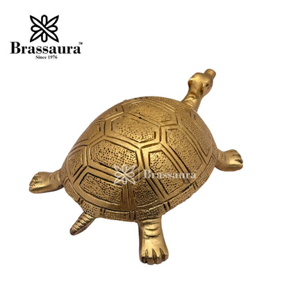 Brass Turtle Idol for Home and Decor Weight 1 Kg Height 5 cm