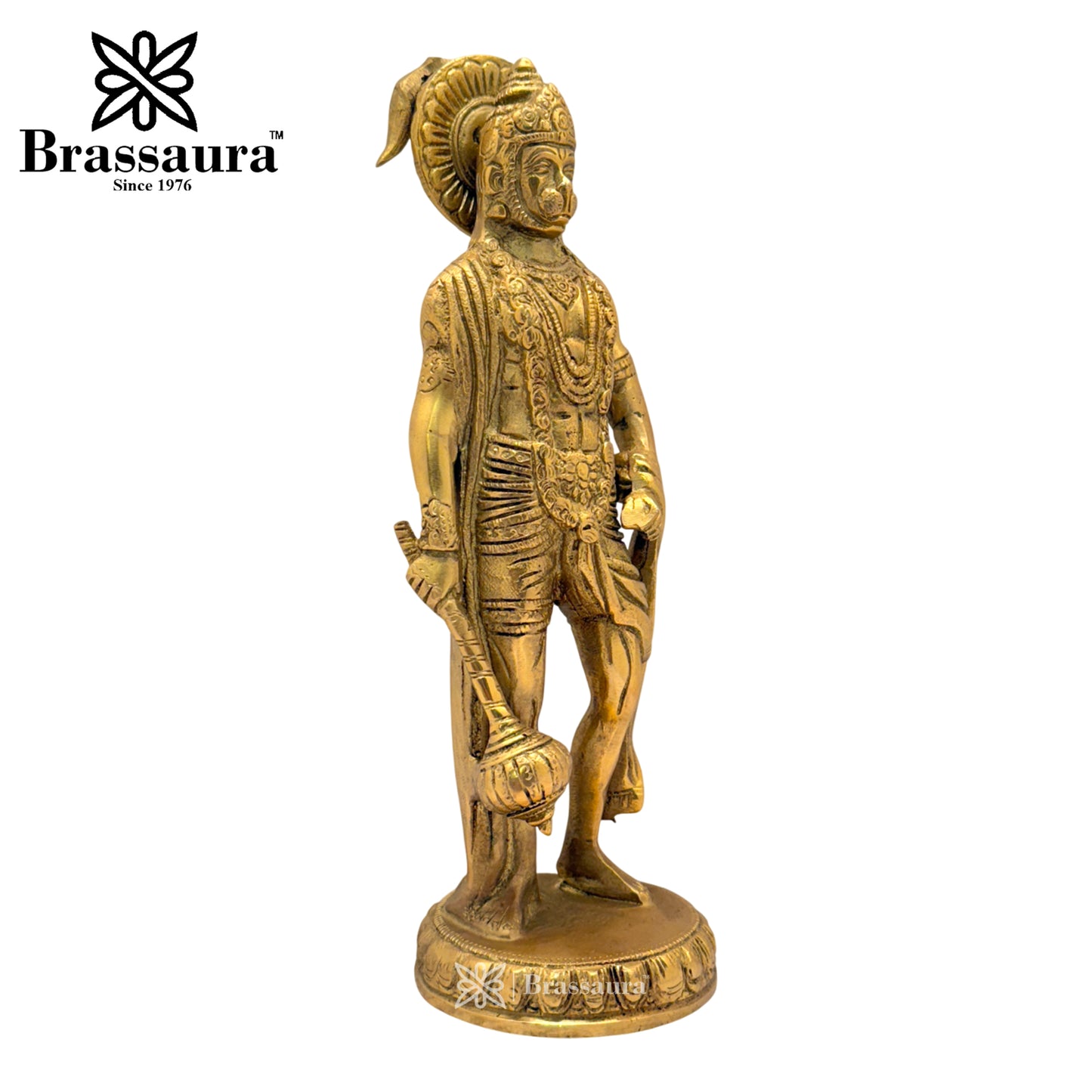 Brass Hanuman Idol for Home and Decor Weight 2.4 Kg Height 26 cm