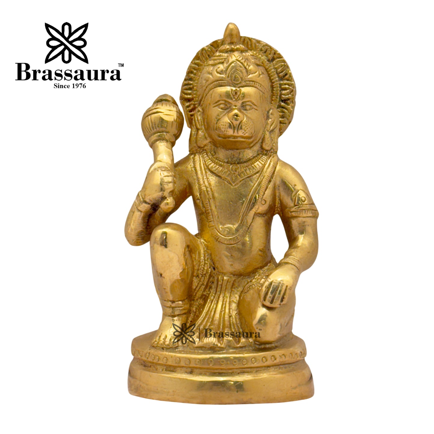 Brass Hanuman Idol for Home and Decor Weight 1 Kg Height 13 cm