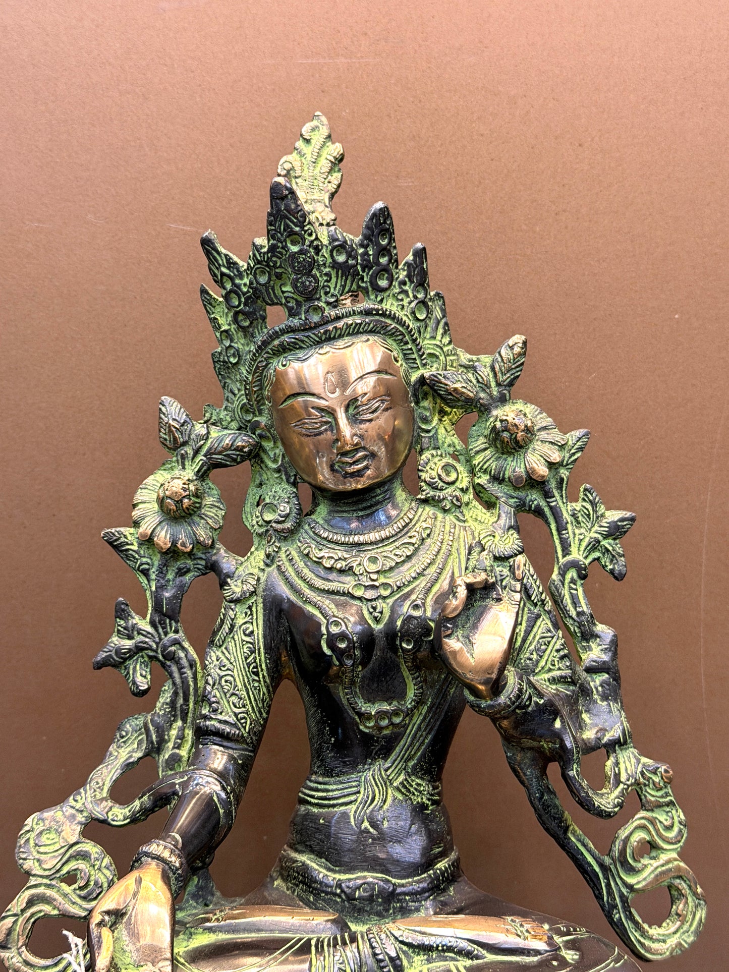Brassaura® Brass Tara Statue | Height 14 Inches