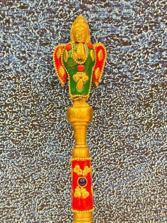 Brassaura® Brass Krishna Hawan Spoon | Height 9 Inches