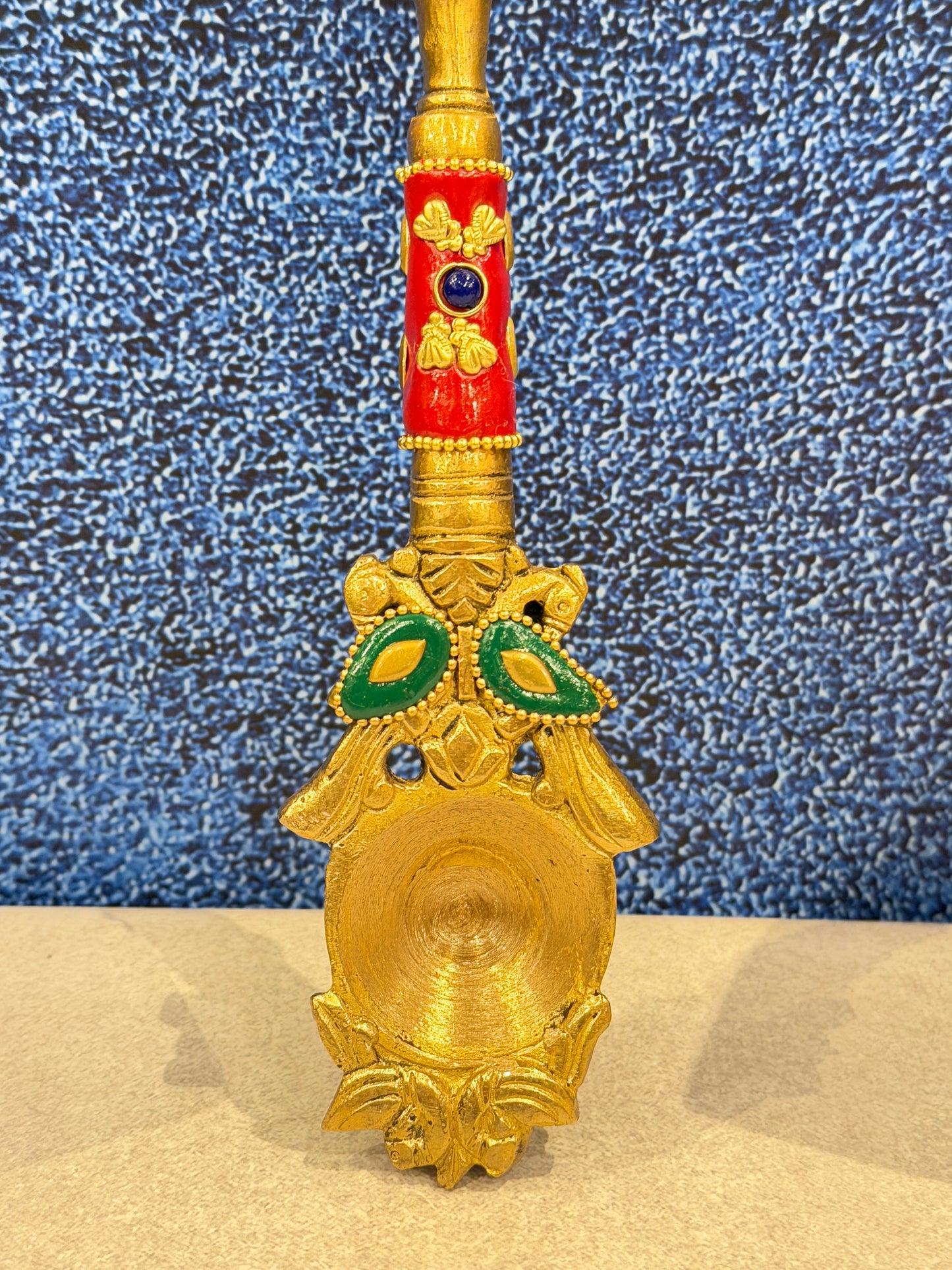 Brassaura® Brass Garud Hawan Spoon | Height 9 Inches